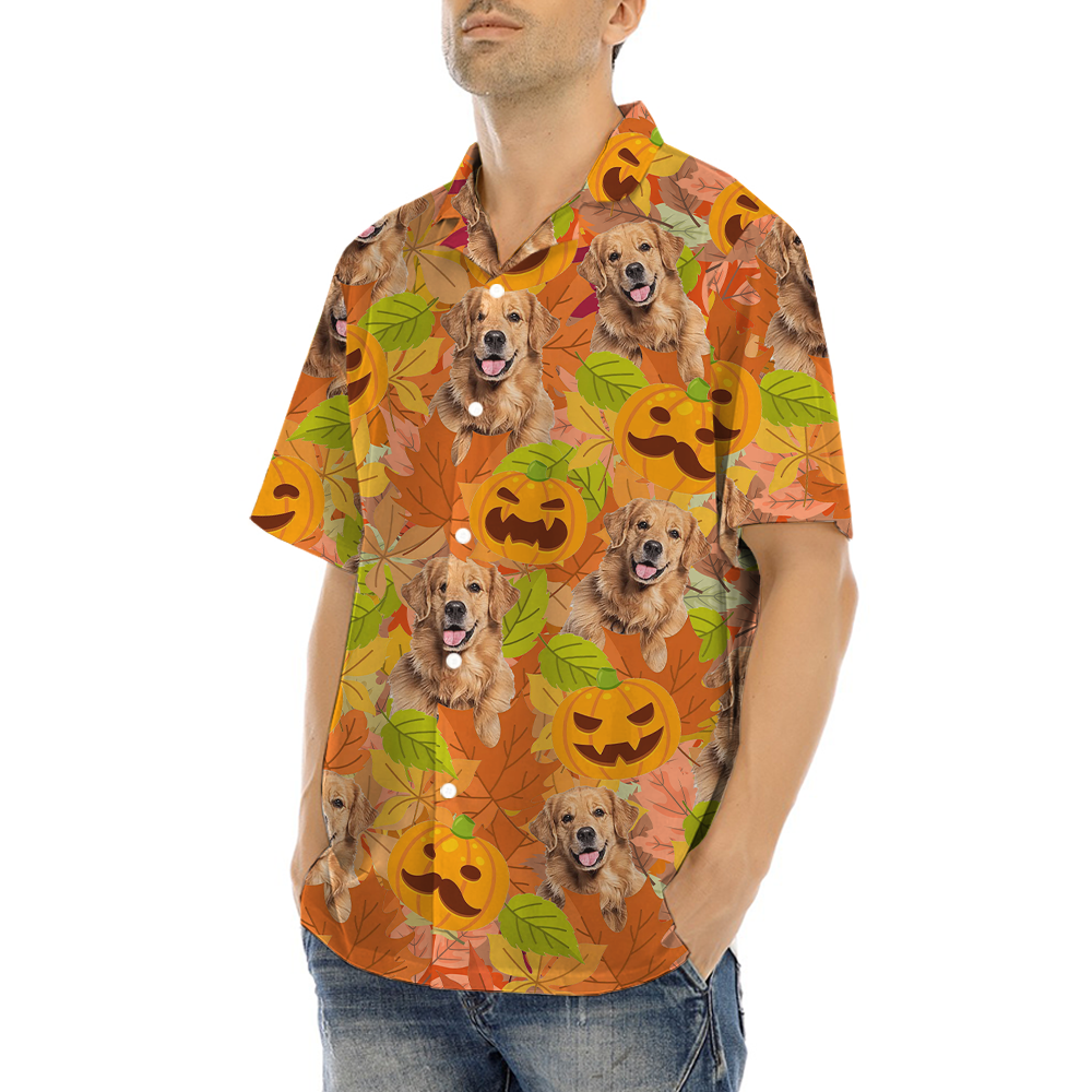 Golden Retrieve Thanksgiving Hawaiian Shirt