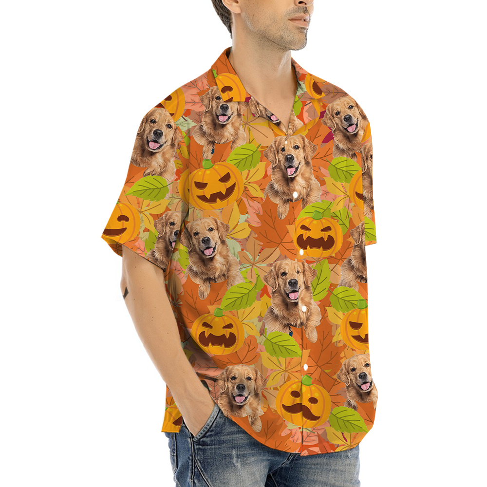 Golden Retrieve Thanksgiving Hawaiian Shirt