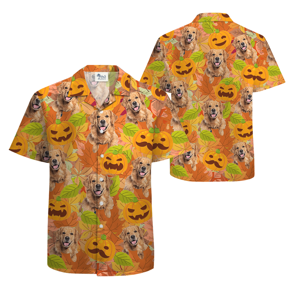 Golden Retrieve Thanksgiving Hawaiian Shirt