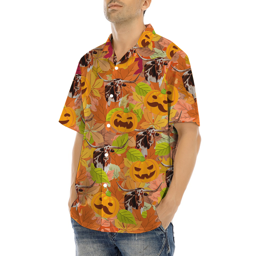 Thanksgiving Long Horn Tropical Hawaiian Shirt