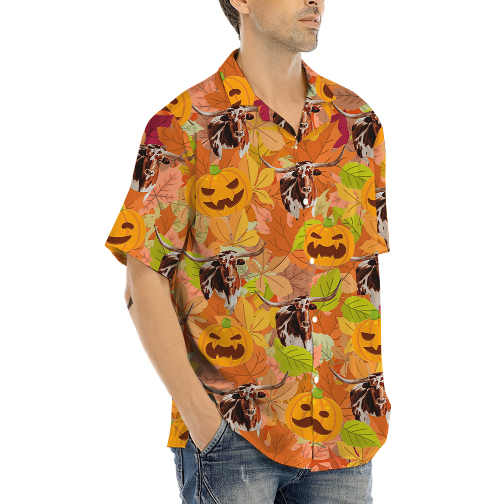Thanksgiving Long Horn Tropical Hawaiian Shirt