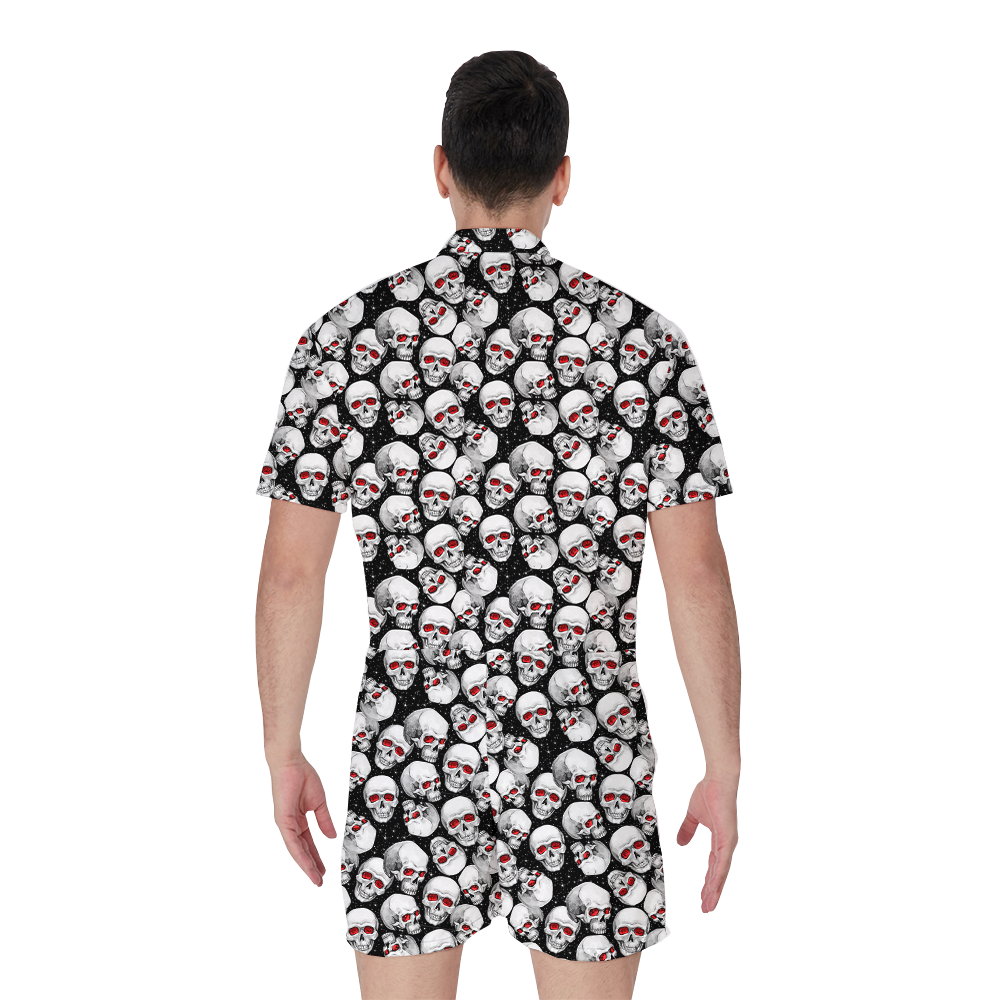 Halloween Skull Men's Romper