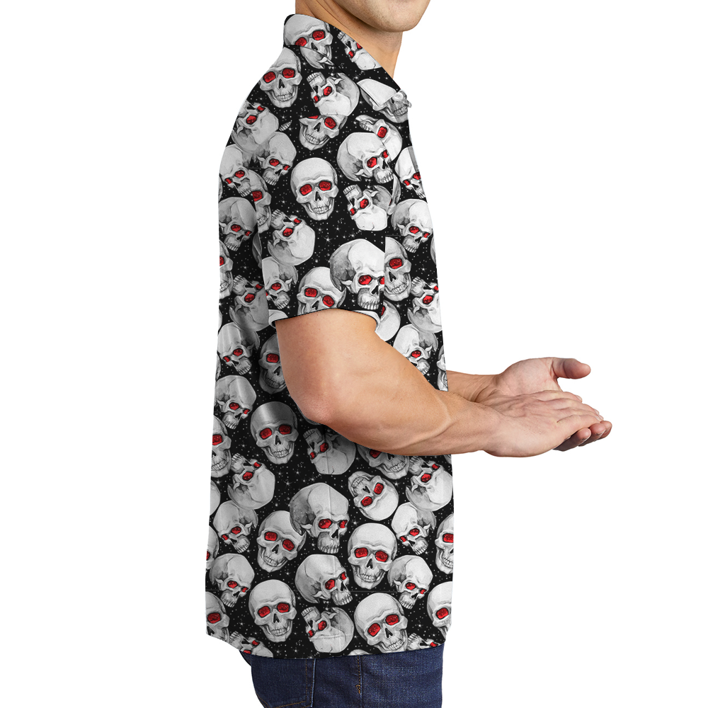 Scary Skull Halloween Polo Shirt