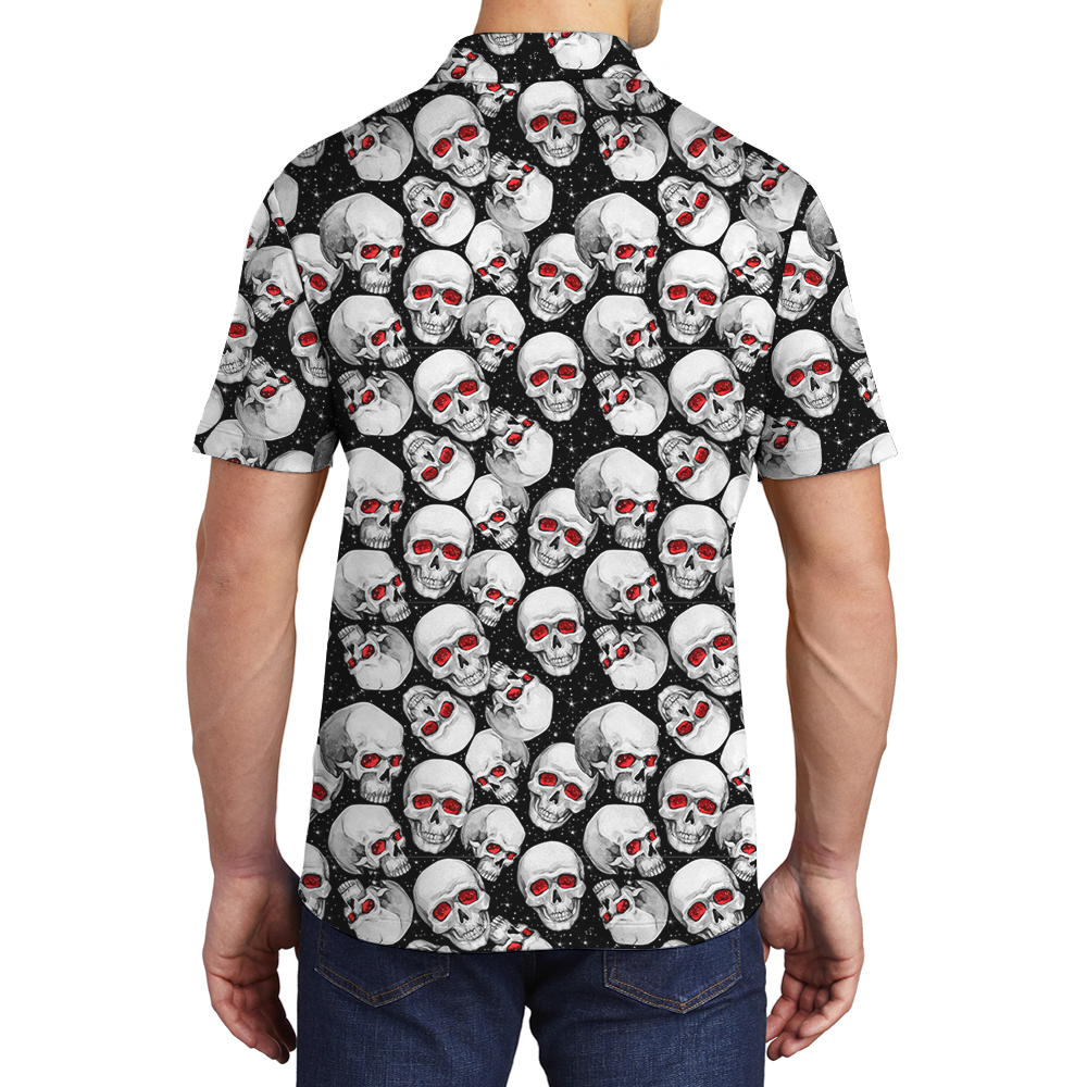 Scary Skull Halloween Polo Shirt