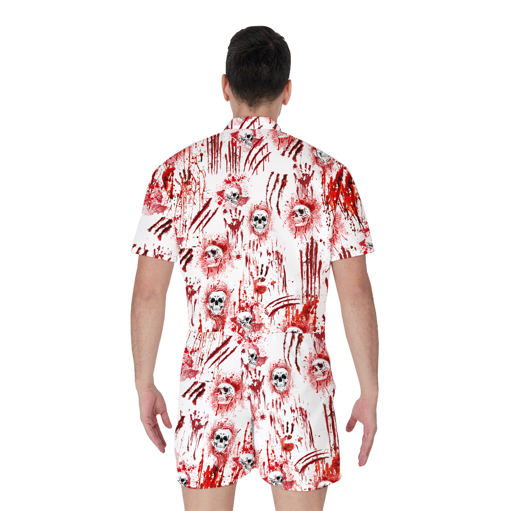 Spooky Skull Bloody Hawaiian Romper