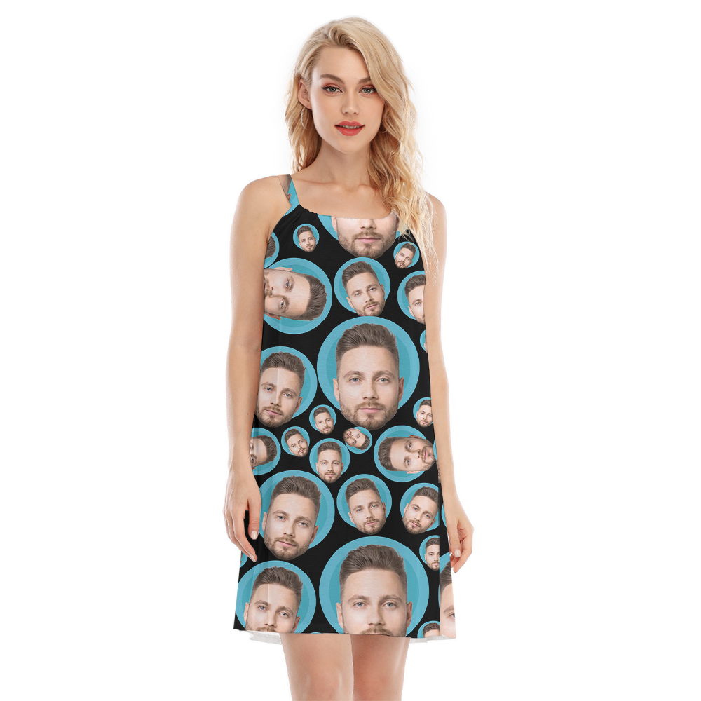 Cute Hawaiian Dress With Custom Multiple Faces - variant image 1