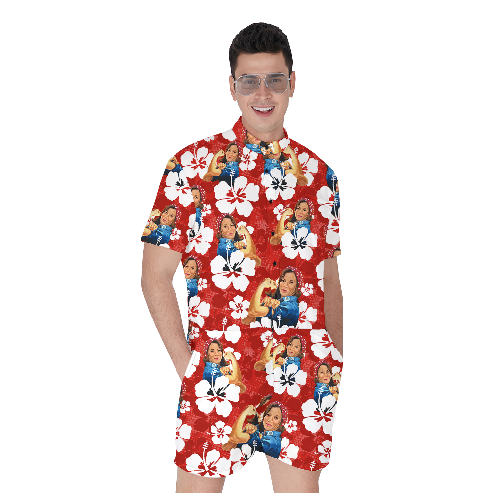 Madam Kamala Harris President 2024 Hawaiian Romper - variant image 1