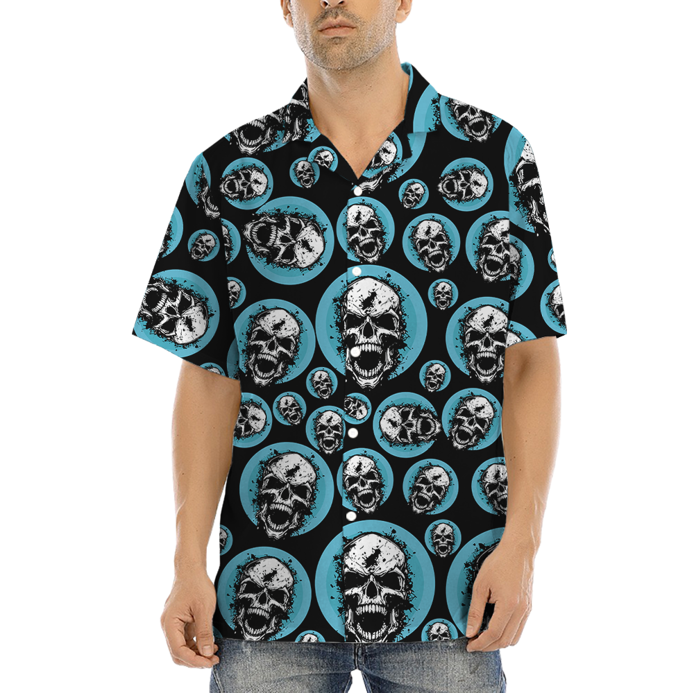 Scary Skull Halloween Hawaiian Shirt - variant image 1
