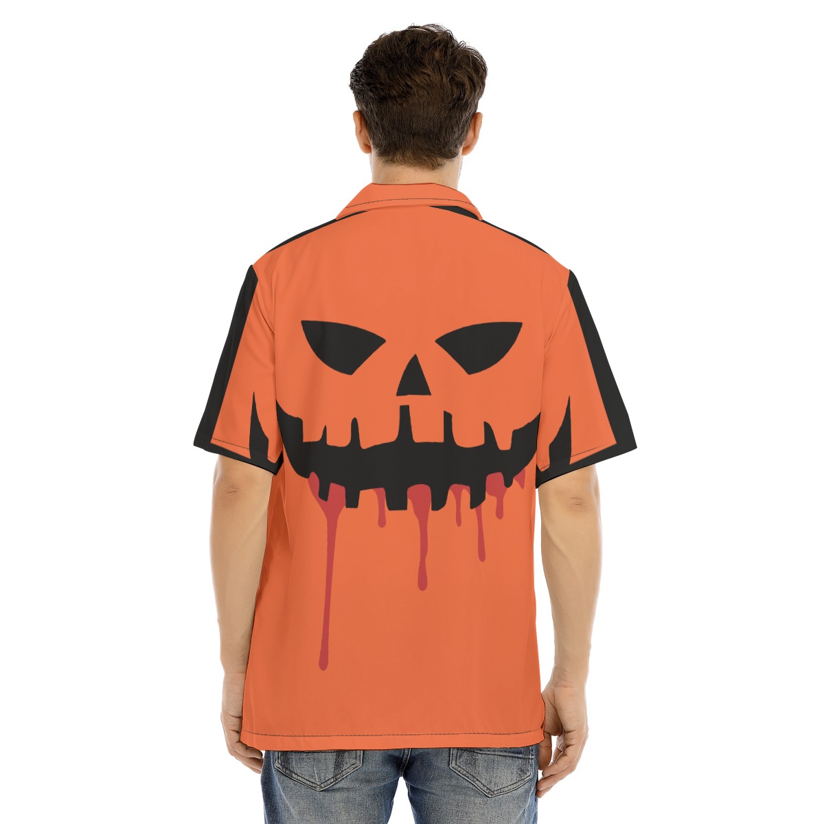 Scary Pumpkin Face Costume Hawaiian Shirt