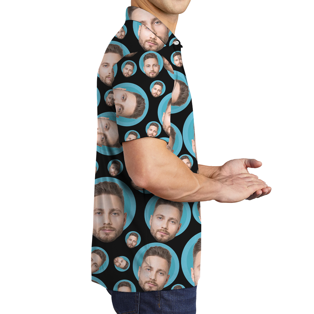 Custom Hawaiian Polo Golf Shirt With Multiple Faces