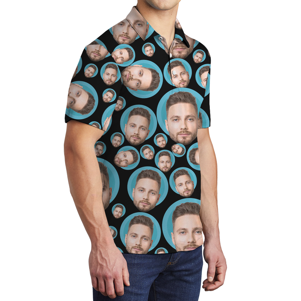 Custom Hawaiian Polo Golf Shirt With Multiple Faces