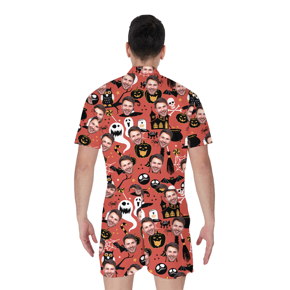 Custom Face Spooky Ghost Halloween Romper