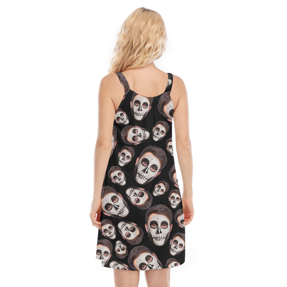 Custom Face Horror Halloween Hawaiian Cami Dress