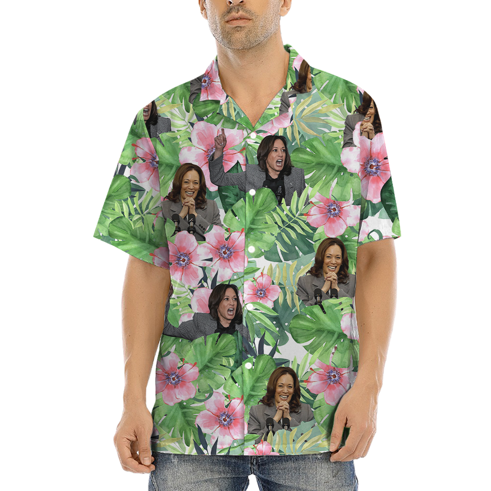Kamala Harris Tropical Hawaiian Shirt - variant image 1