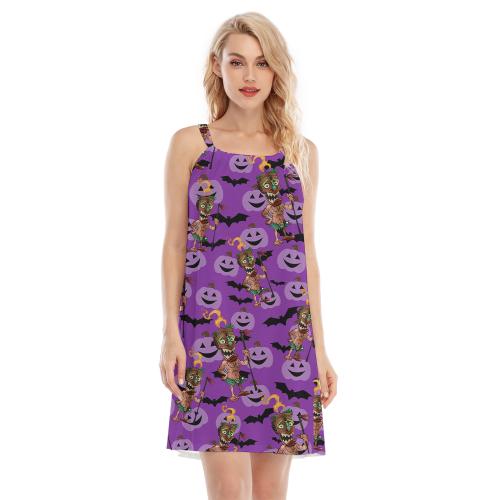 Funny Halloween Tiki Purple Cami Dress - variant image 1
