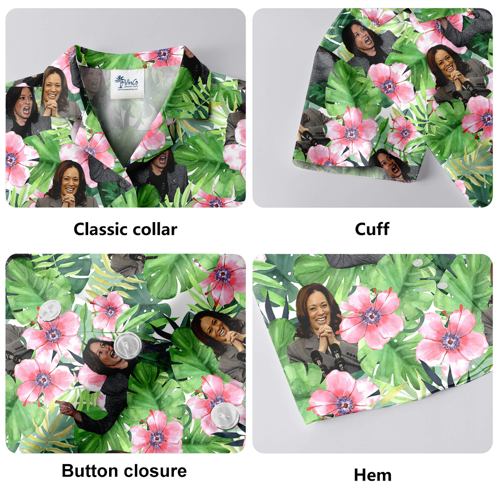Kamala Harris Tropical Hawaiian Shirt