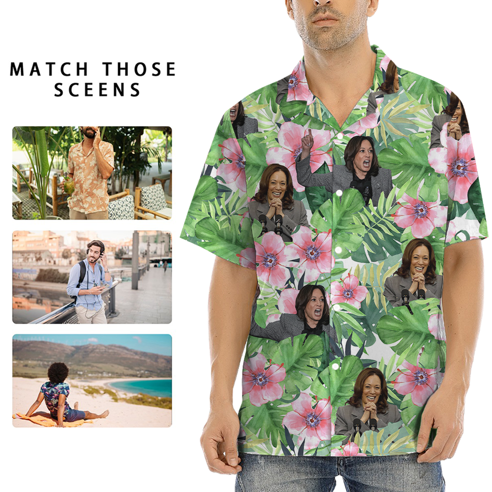 Kamala Harris Tropical Hawaiian Shirt