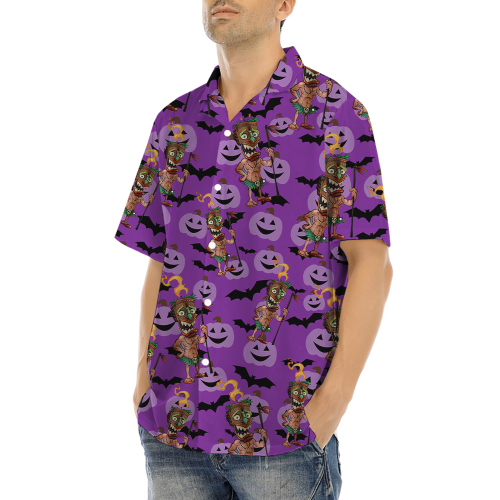 Halloween Tiki Hawaiian Shirt