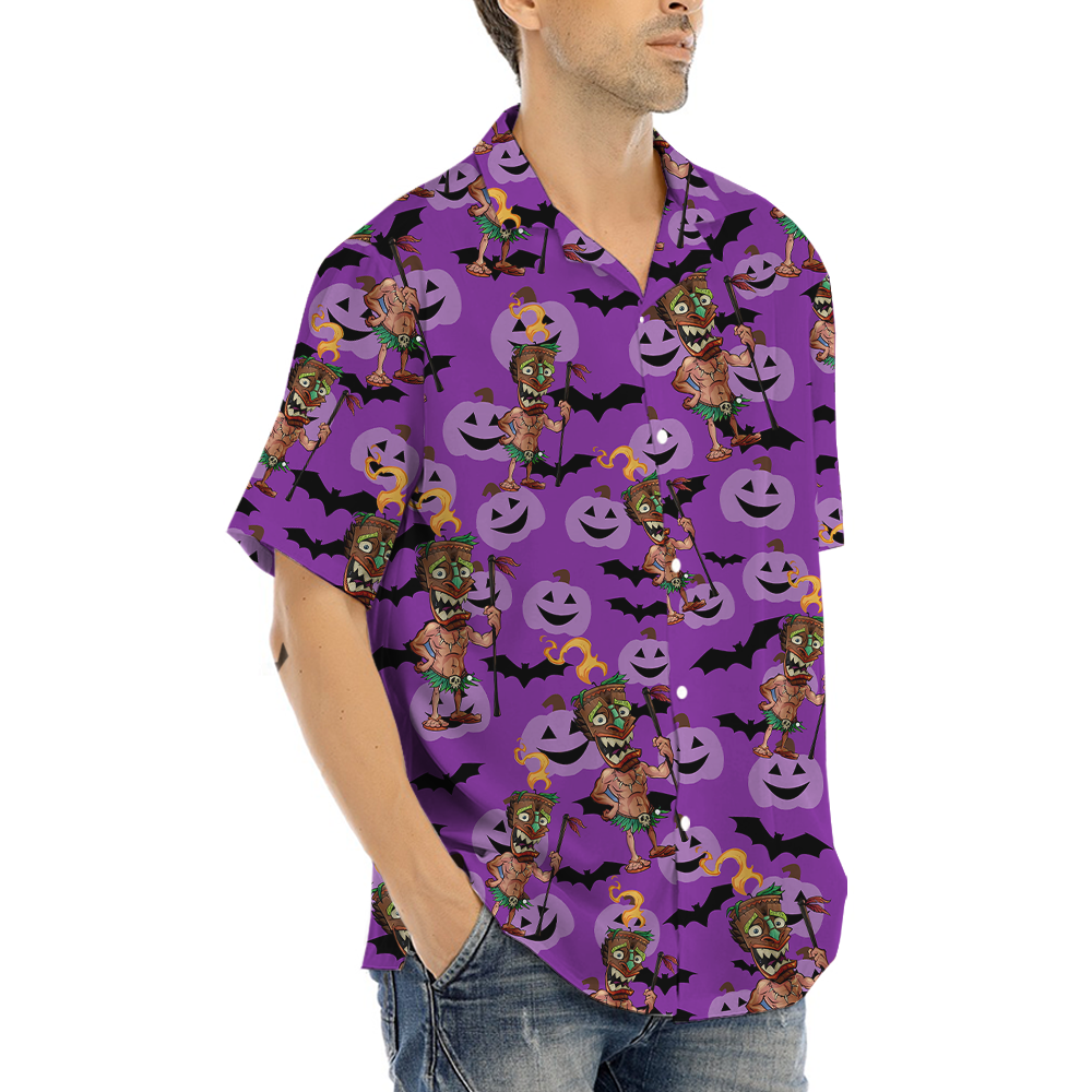 Halloween Tiki Hawaiian Shirt