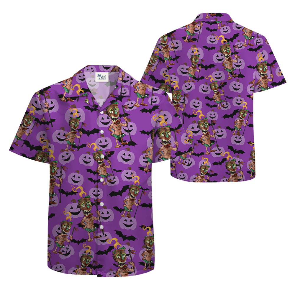 Halloween Tiki Hawaiian Shirt