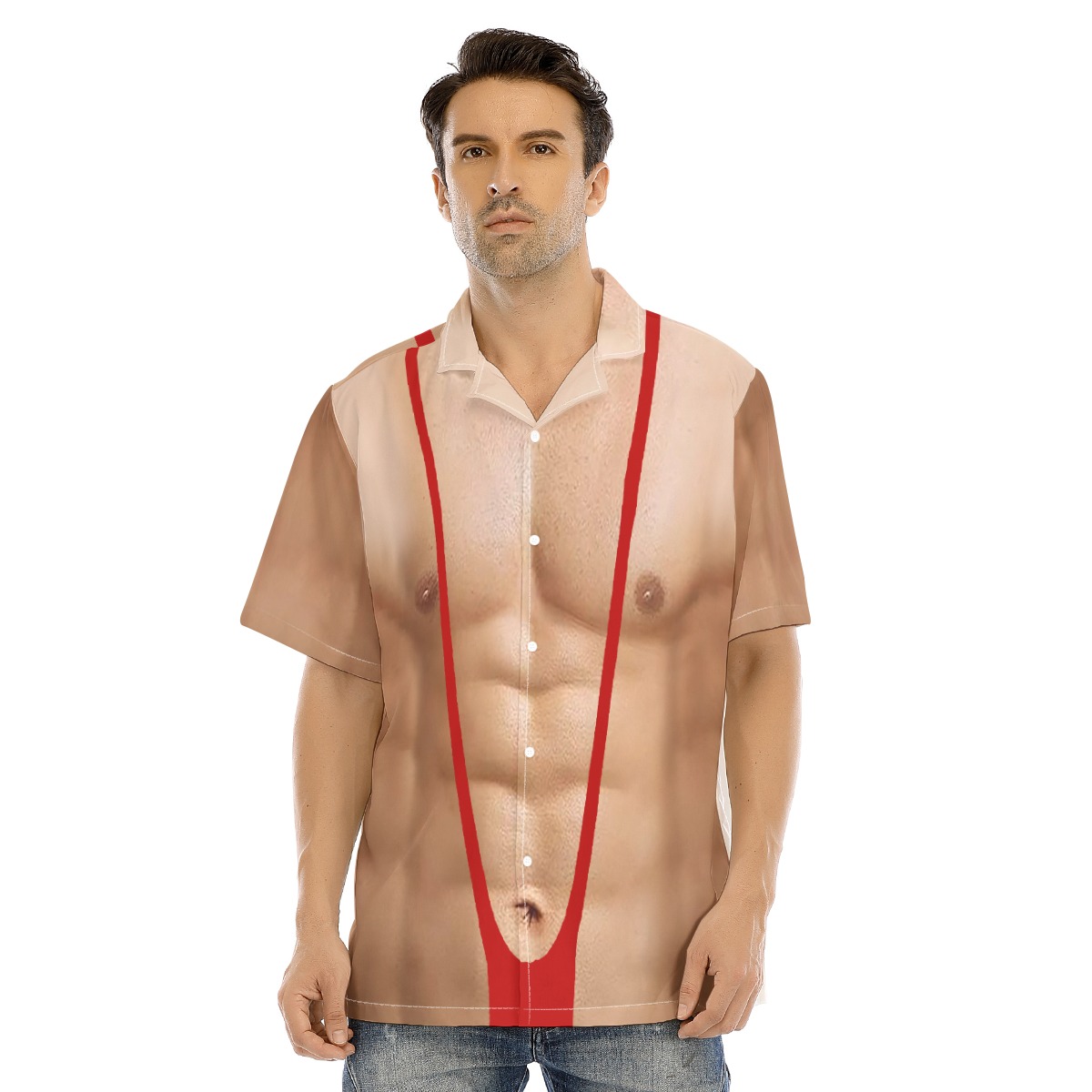 Men Sling Swimsuit Funny Ugly Hawaiian Shirt - variant image 1
