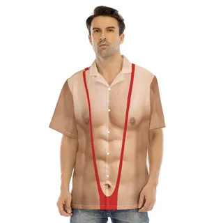 Men Sling Swimsuit Funny Ugly Hawaiian Shirt