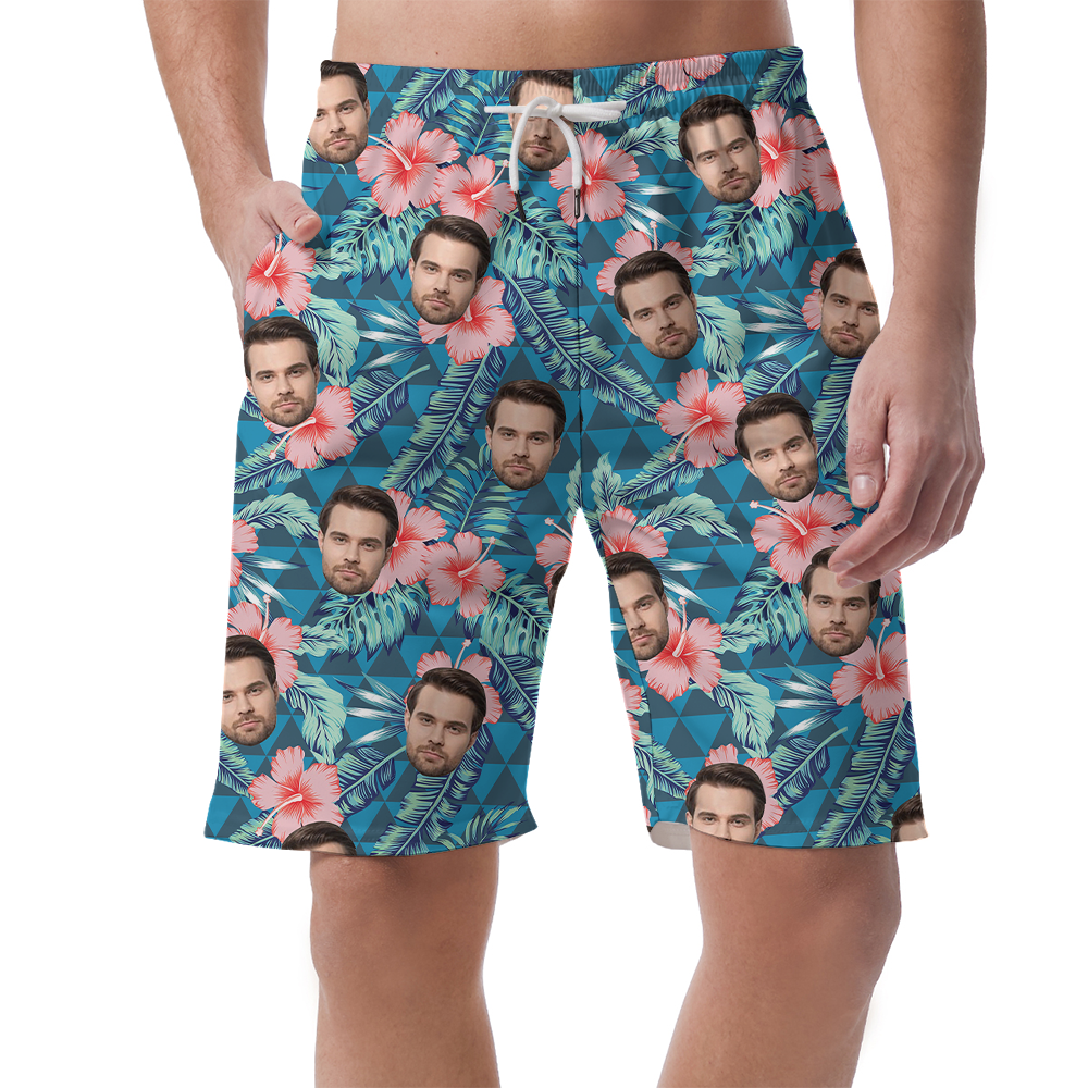 Personalize Tropical Men's Beach Shorts With Your Own Face - variant image 1
