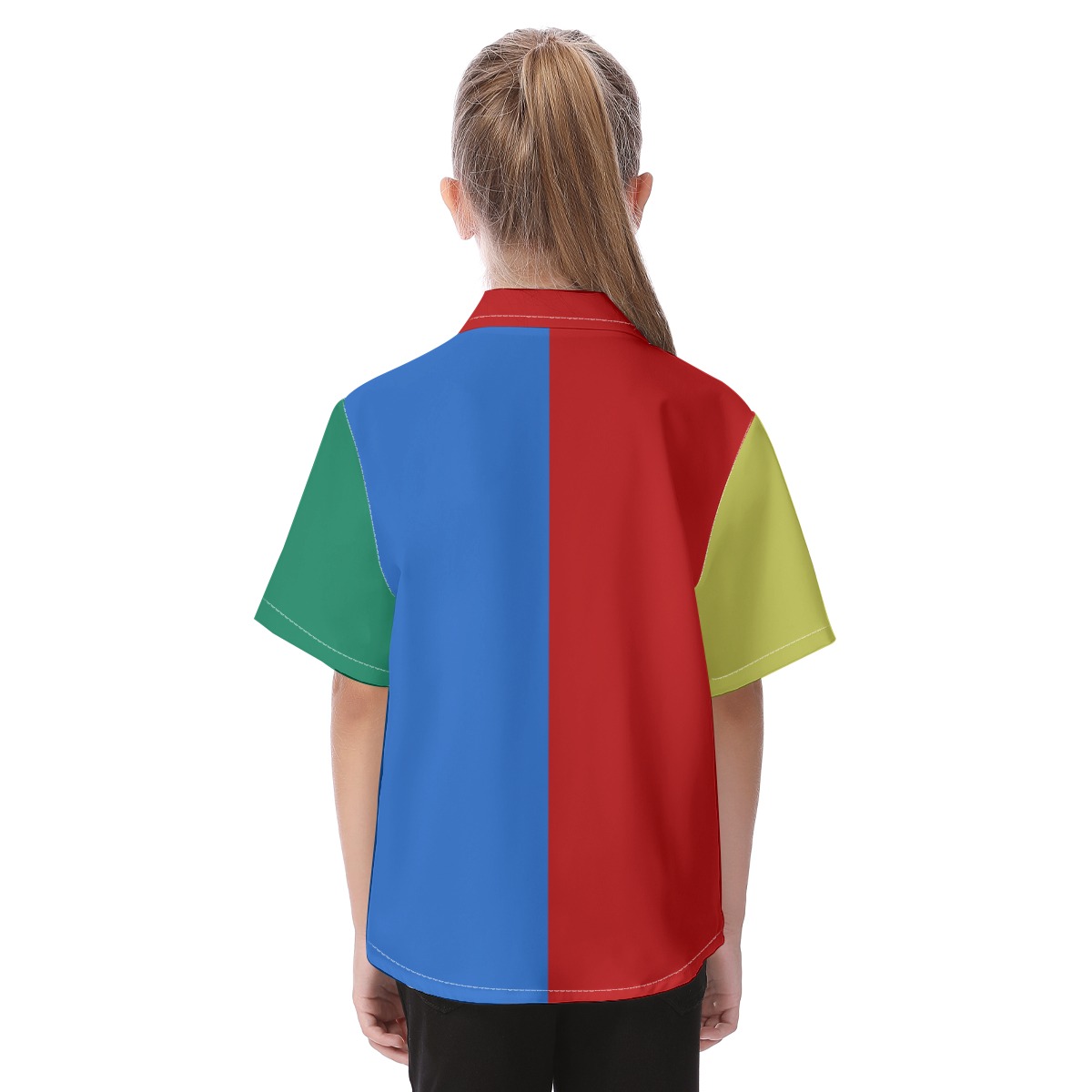 Cute Color Block Bowtie Suit Kids Shirt