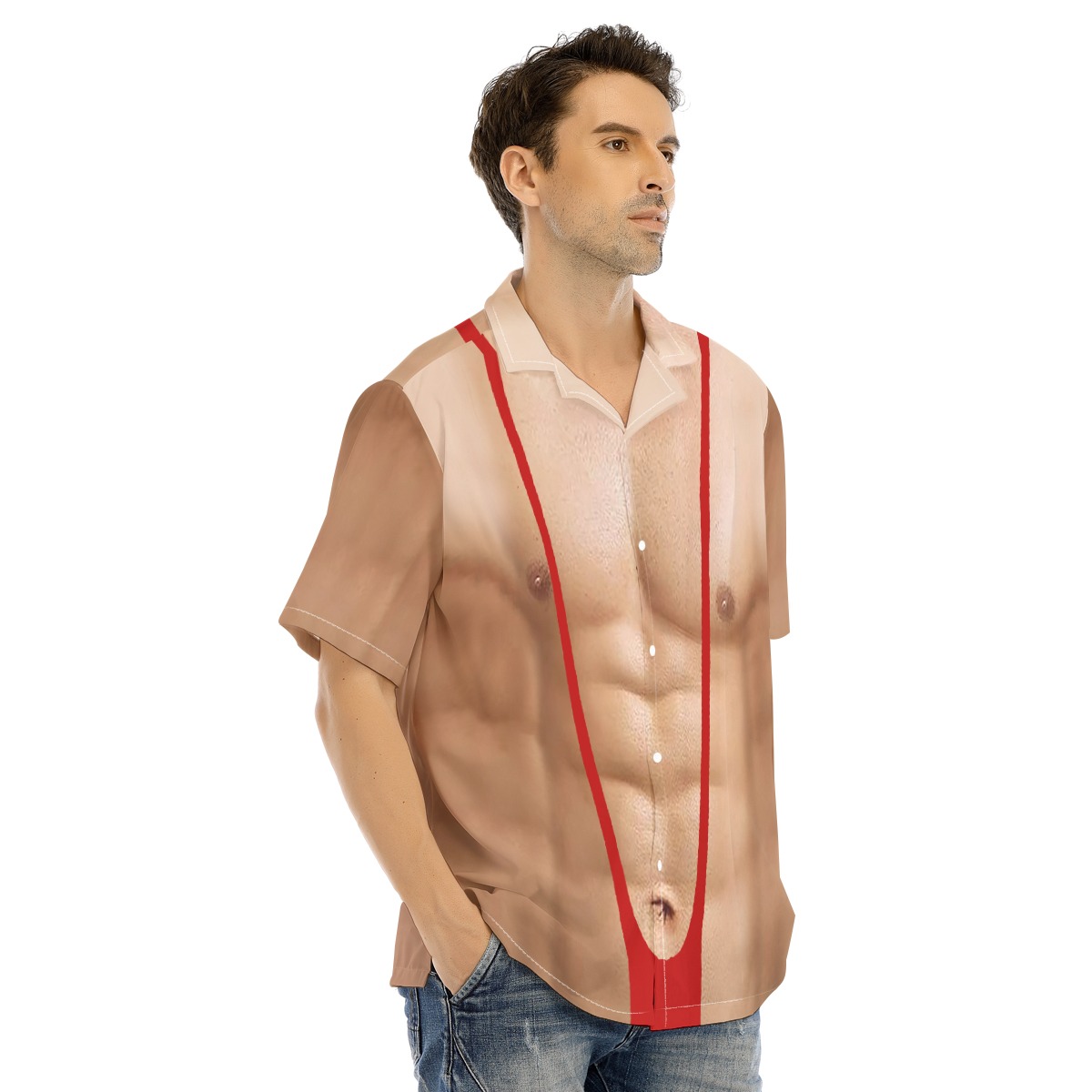 Men Sling Swimsuit Funny Ugly Hawaiian Shirt