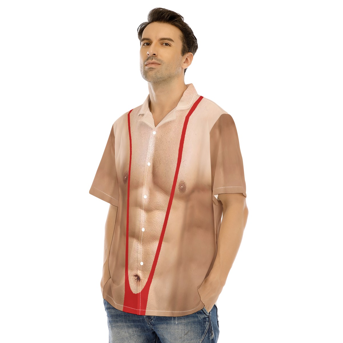 Men Sling Swimsuit Funny Ugly Hawaiian Shirt