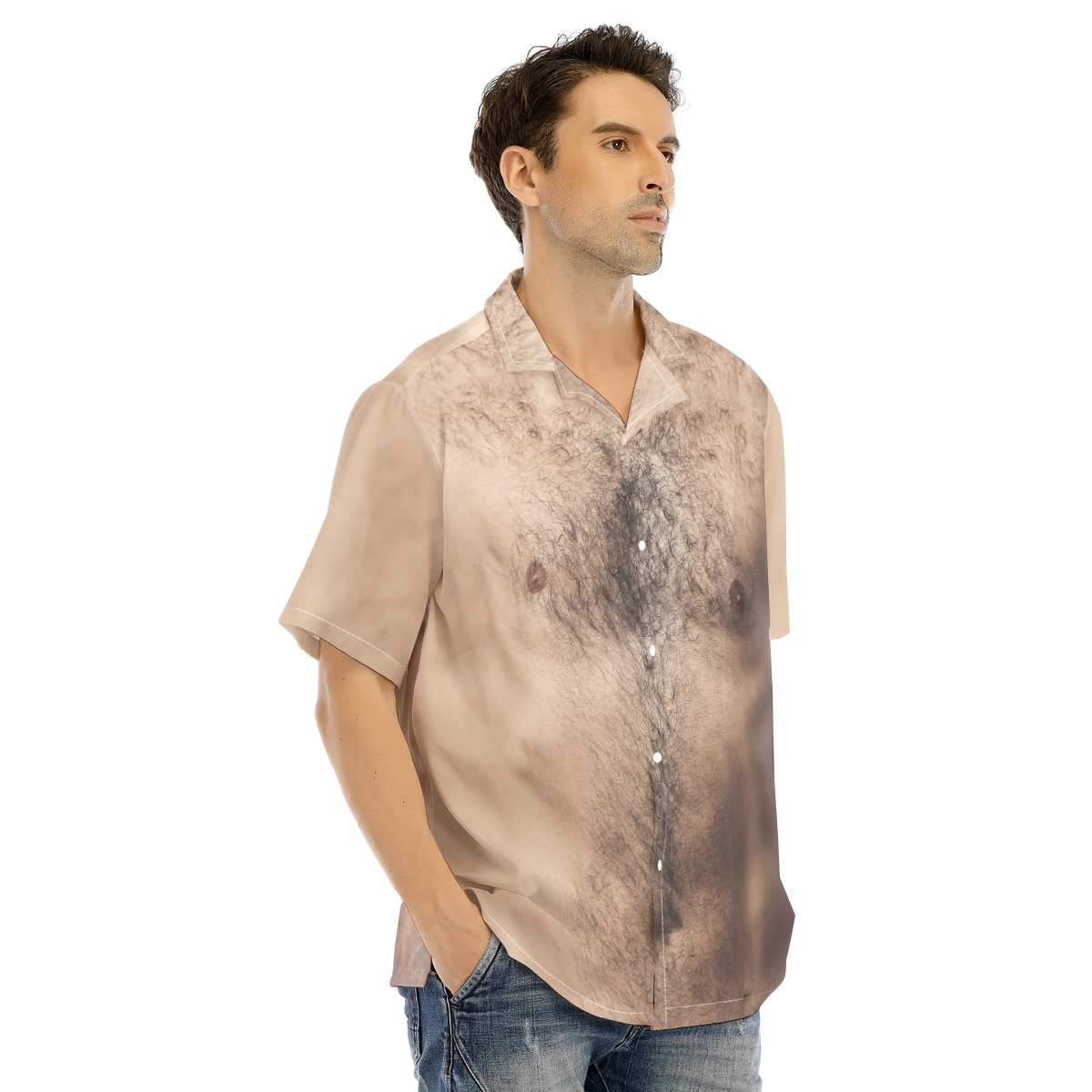 Ugly Hairy Chest Funny Hawaiian Shirt