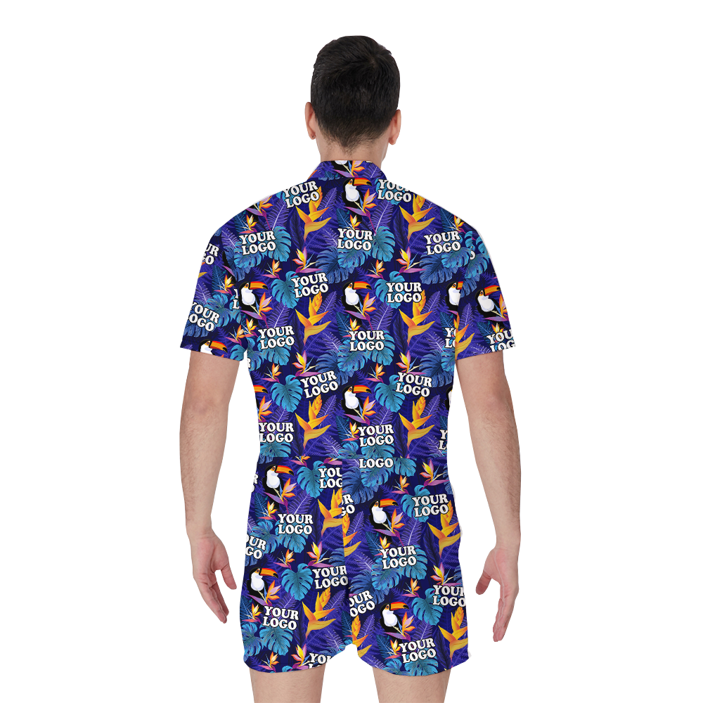 Custom Team Logo Toucan Hawaiian Romper