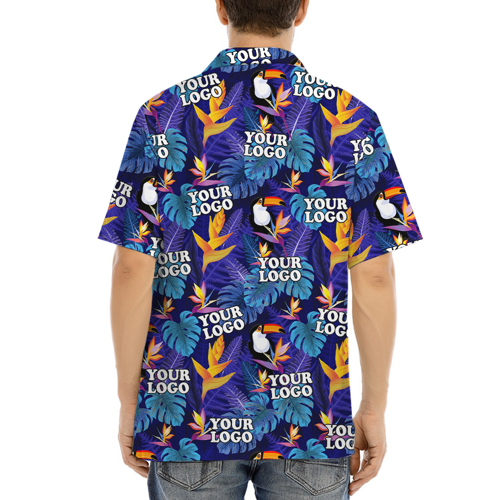 Tropical Toucan Hawaiian Shirt With Custom Logo