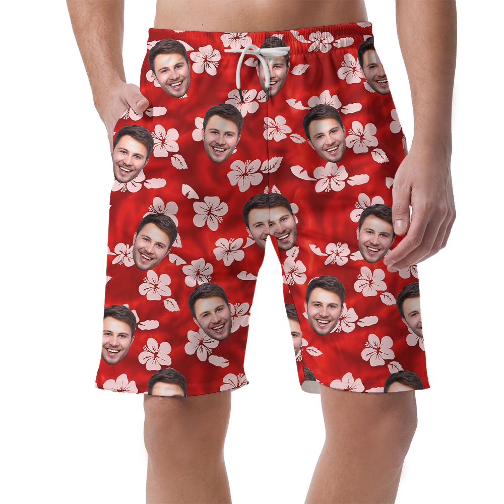 Custom Floral Beach Shorts With Multiple Faces - variant image 1