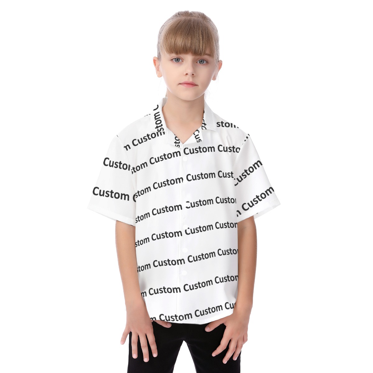 Fully Custom Kid's Hawaiian Shirt With Photos - variant image 1