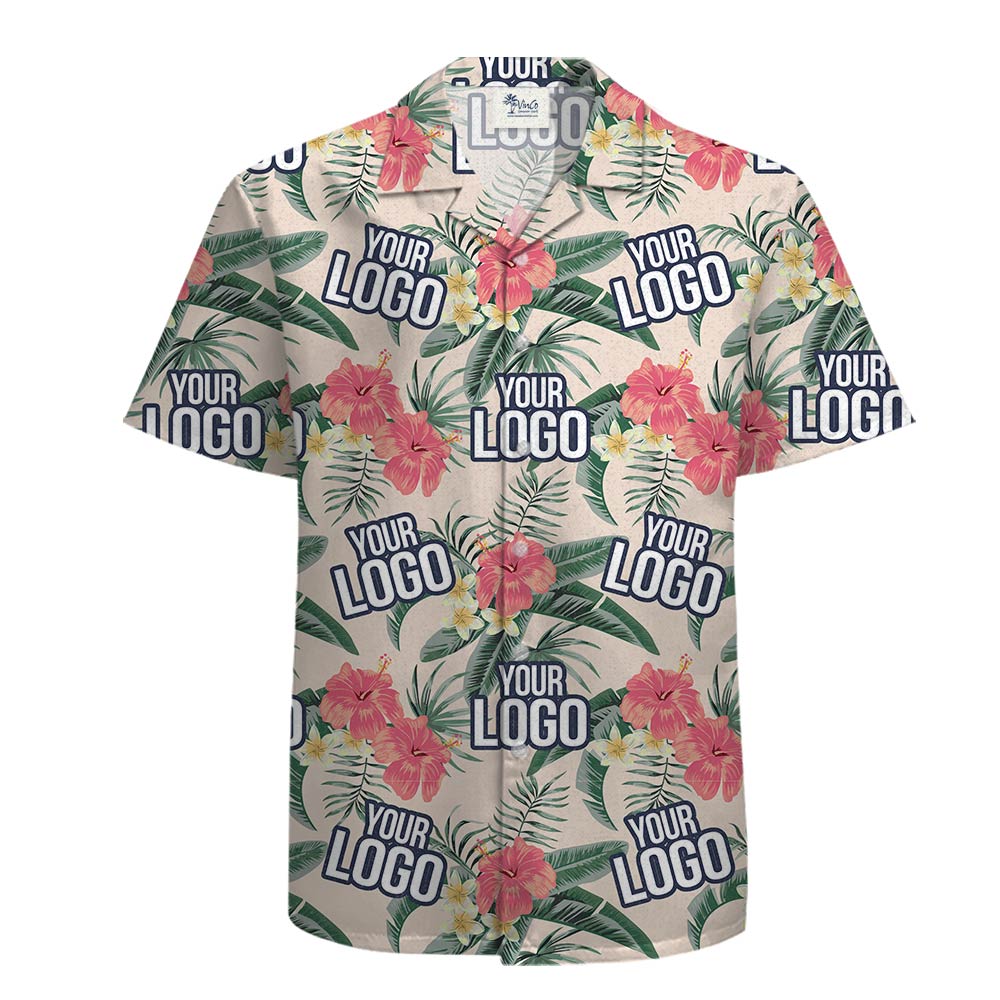 Tropical Cotton Hawaiian Shirt With Logo - variant image 1