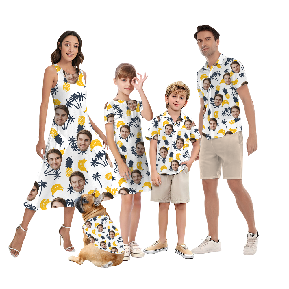 Tropical Fruit Custom Face Matching Family Hawaiian Outfits - variant image 1