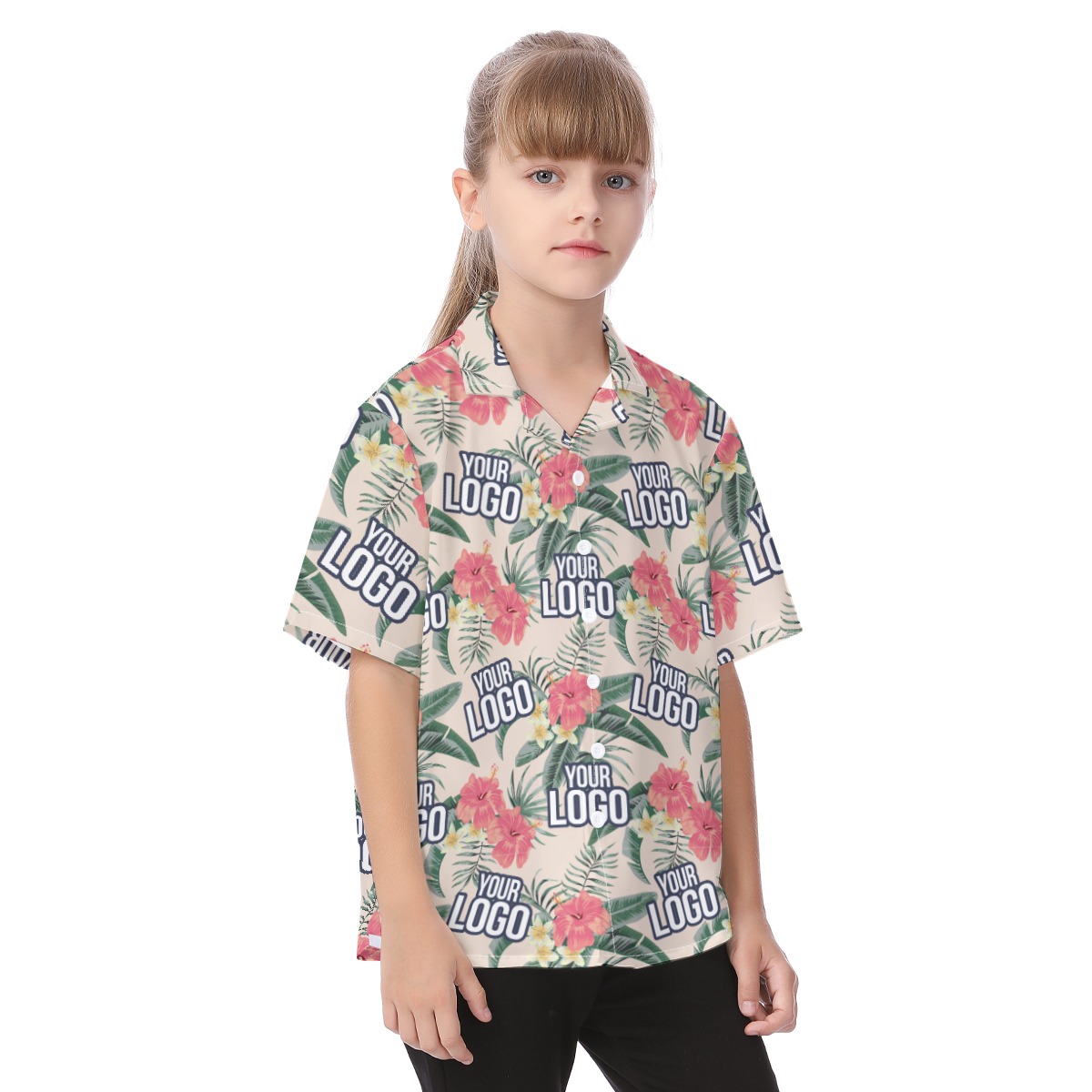 Personalized Kid's Cotton Hawaiian Shirt Tropical