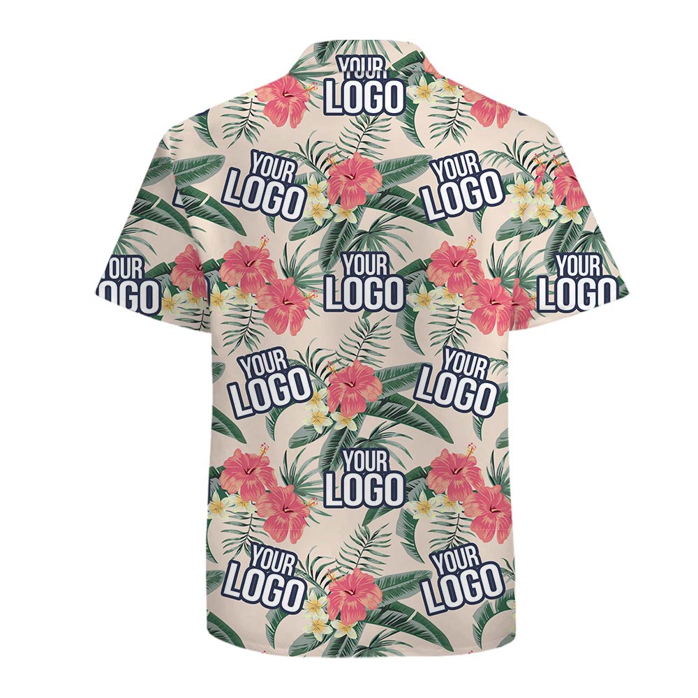 Tropical Cotton Hawaiian Shirt With Logo