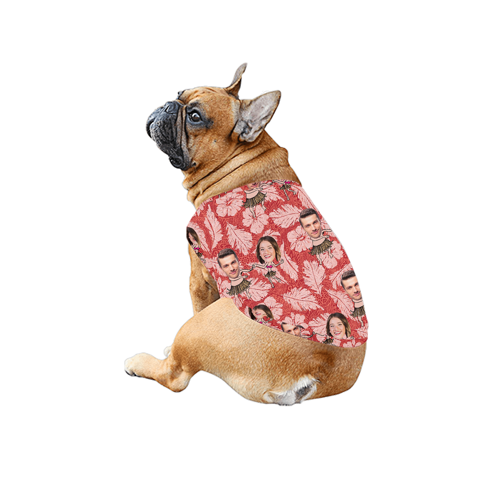 Funny Custom Face Hula Floral Matching Hawaiian Outfits For Family
