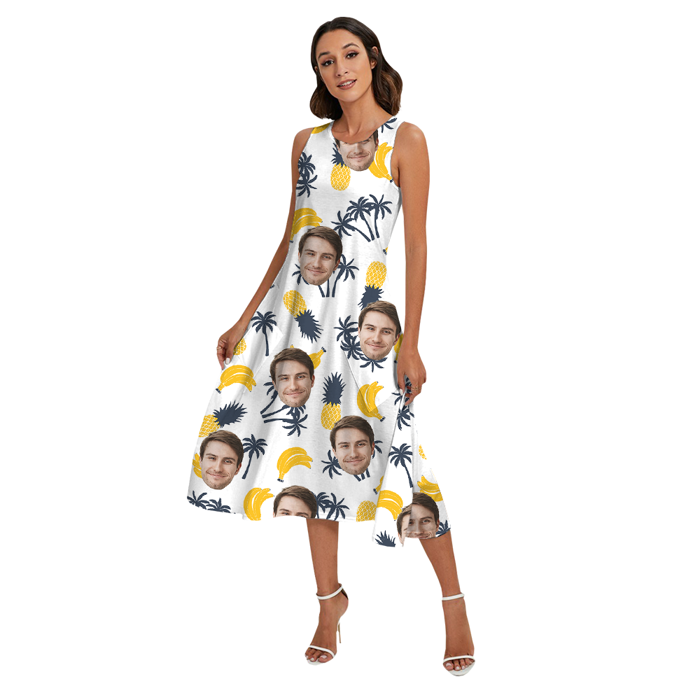 Tropical Fruit Custom Face Matching Family Hawaiian Outfits