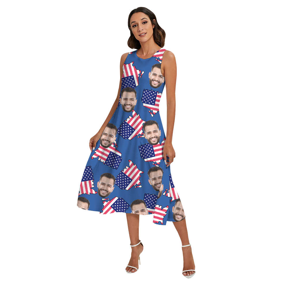 Custom Face USA Maps Matching Hawaiian Outfits For Family