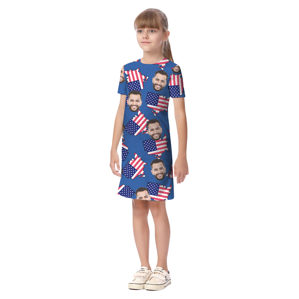 Custom Face USA Maps Matching Hawaiian Outfits For Family