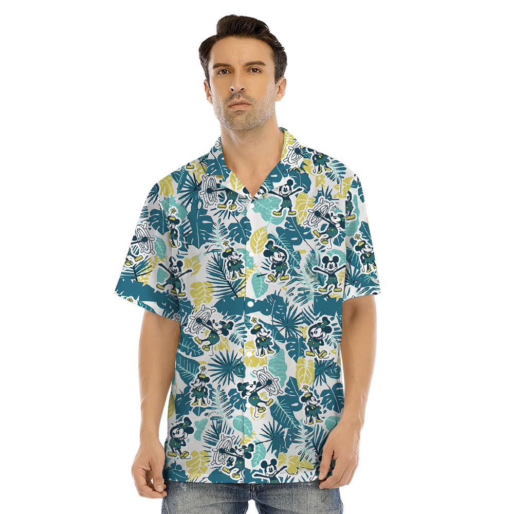 Steamboat Willie Mickey Classic Matching Hawaiian Outfits For Family