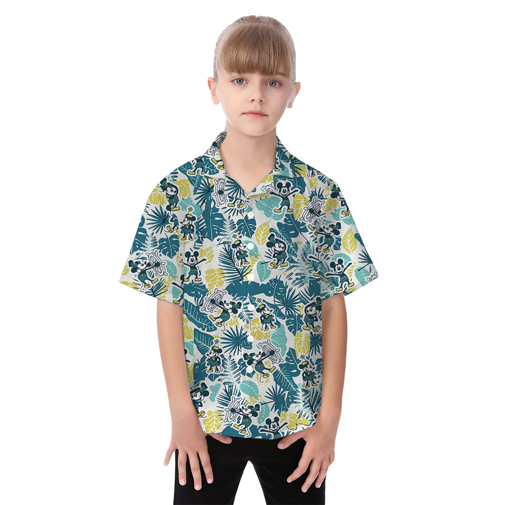 Steamboat Willie Mickey Classic Matching Hawaiian Outfits For Family