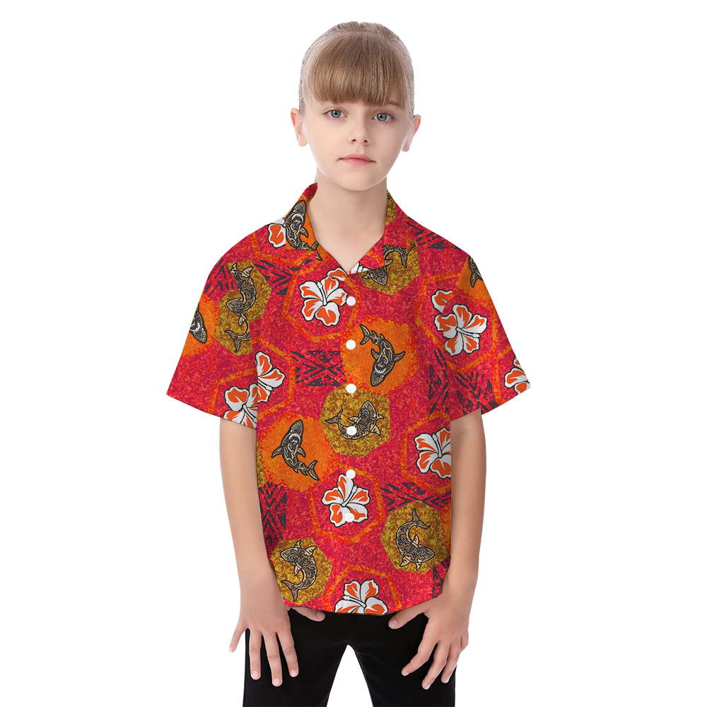 Vintage Shark Matching Family Hawaiian Outfits