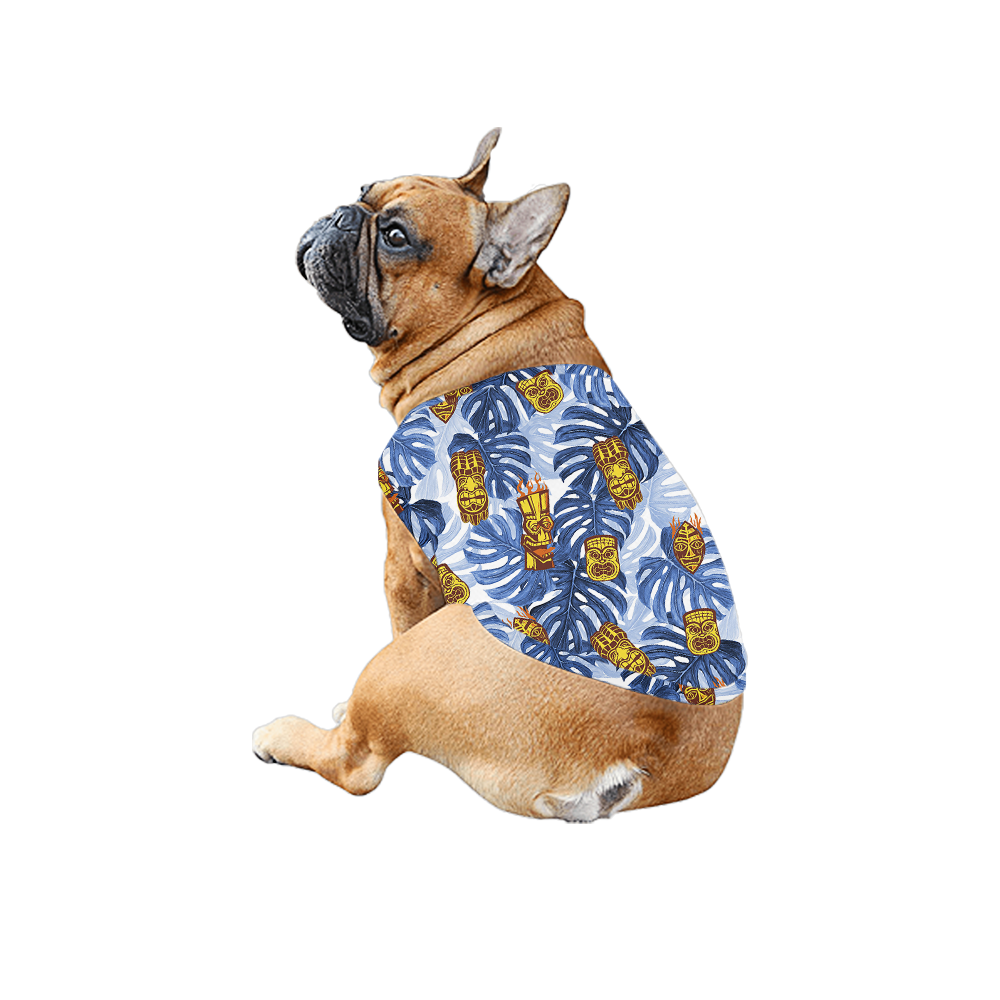 Cute Tiki Tropical Blue Matching Family Hawaiian Outfits