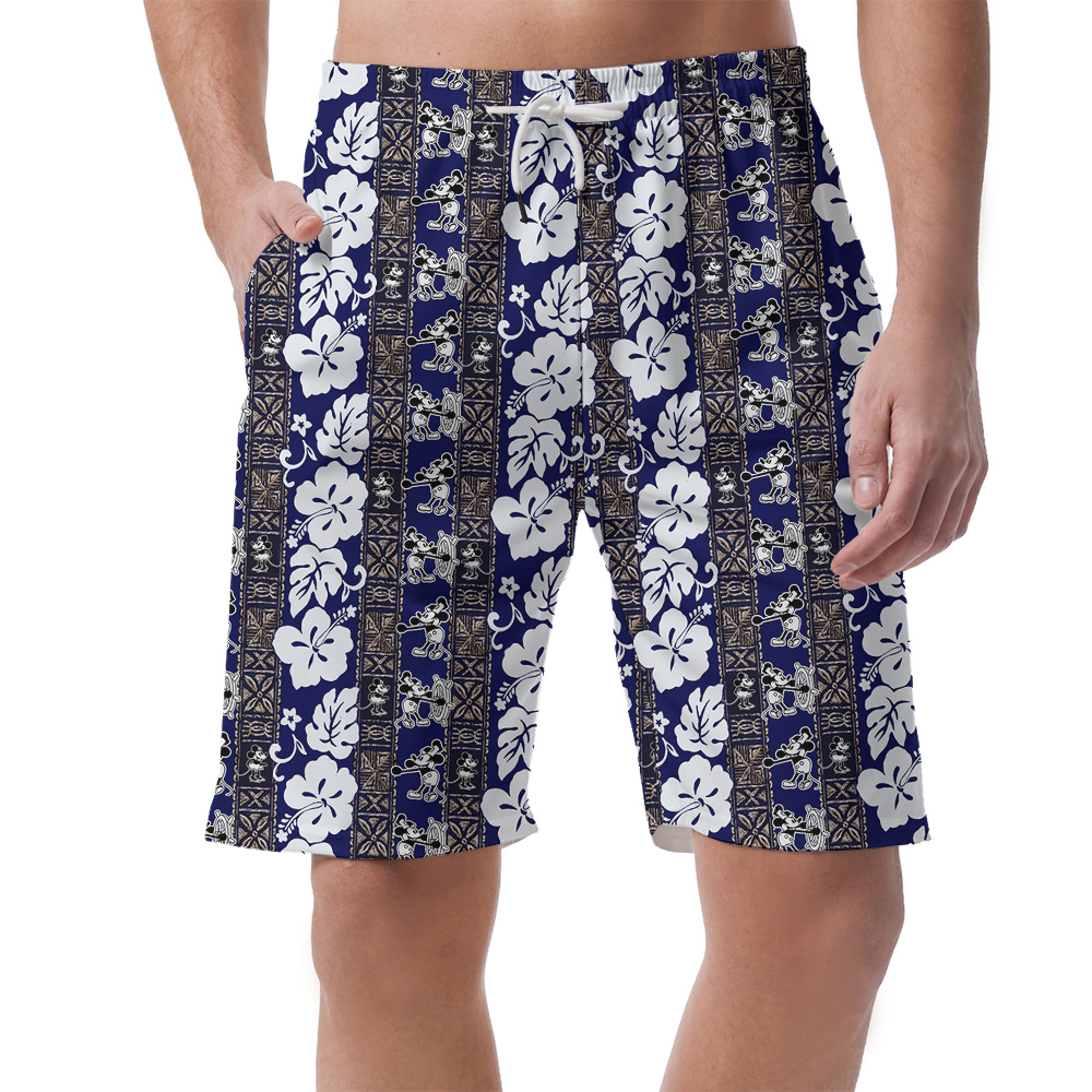 Vintage Mickey 1928 Navy Hawaiian Men Beach Short - variant image 1