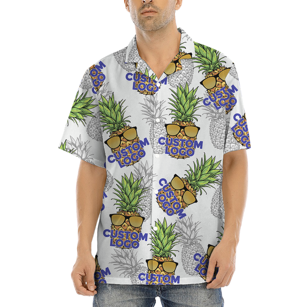 Cool Pineapple Custom Logo Hawaiian Shirt - variant image 1