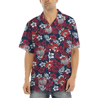 Skeleton Baseball Tropical Hawaiian Shirt